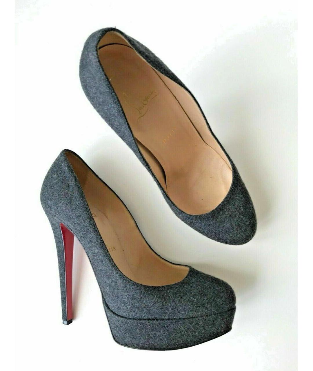 CHRISTIAN LOUBOUTIN Антрацитовые туфли, фото 5