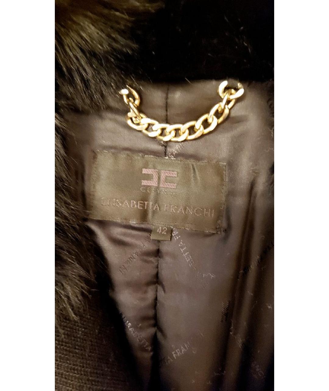 ELISABETTA FRANCHI Черная дубленка, фото 3