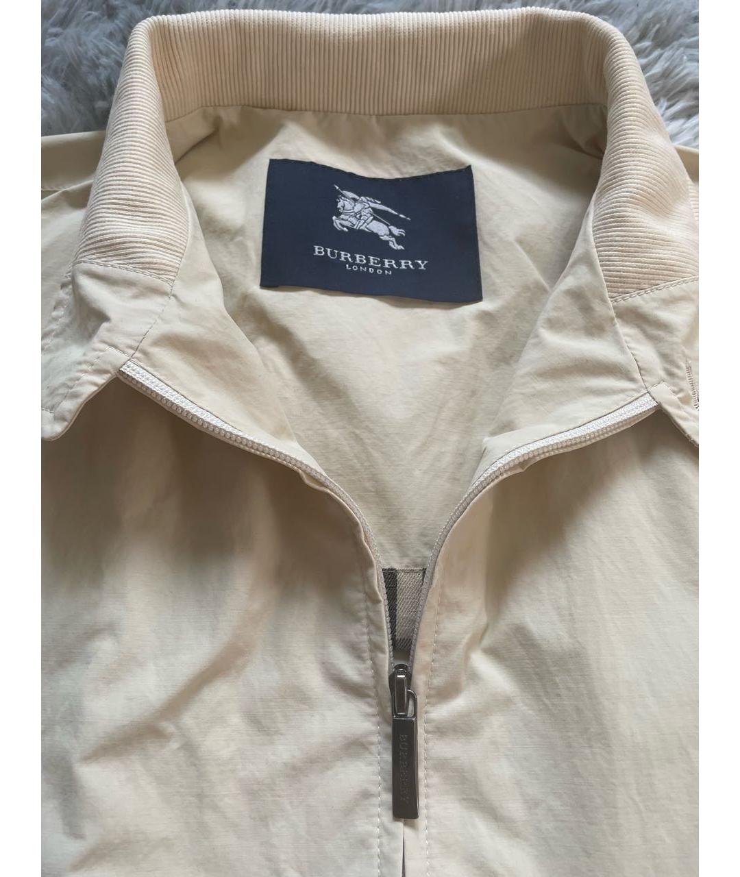 BURBERRY Бежевая хлопковая куртка, фото 3