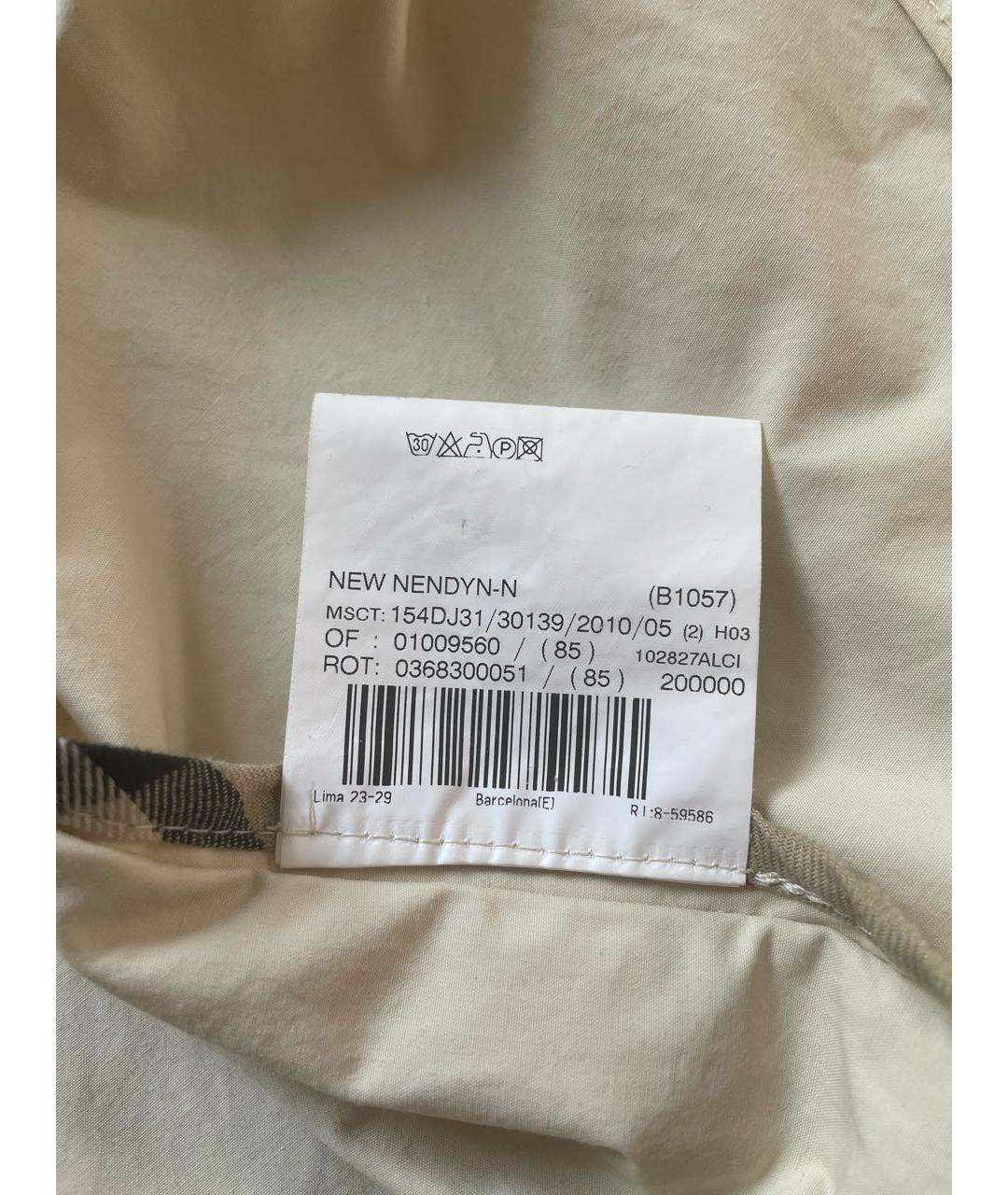 BURBERRY Бежевая хлопковая куртка, фото 8