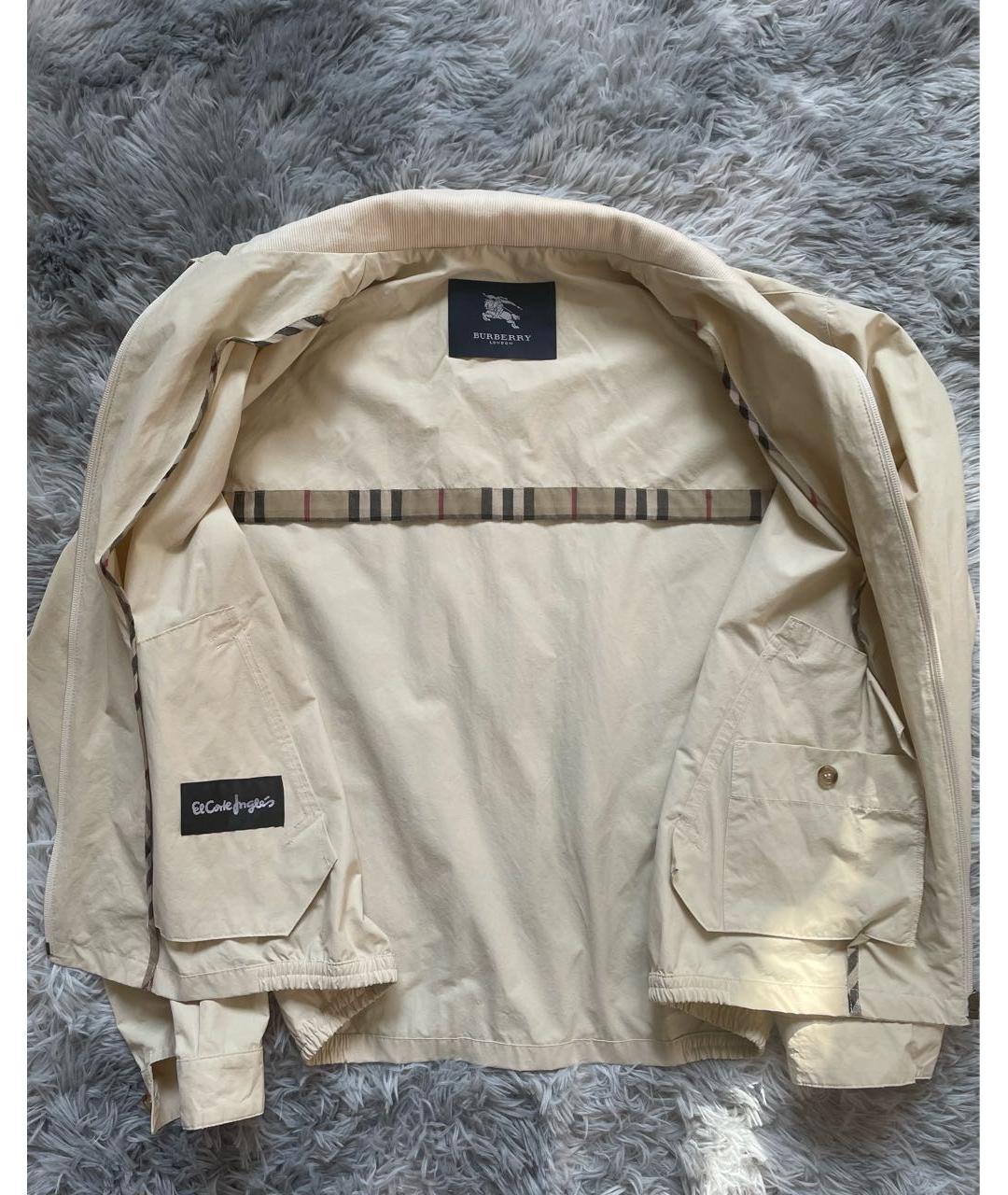 BURBERRY Бежевая хлопковая куртка, фото 5