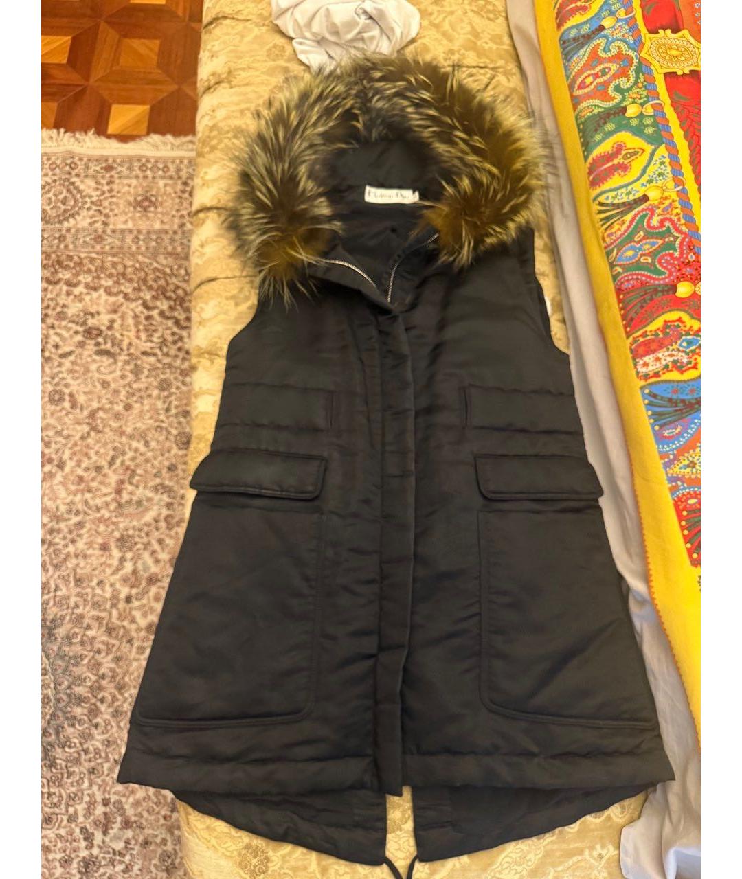 CHRISTIAN DIOR Черный синтетический жилет, фото 4