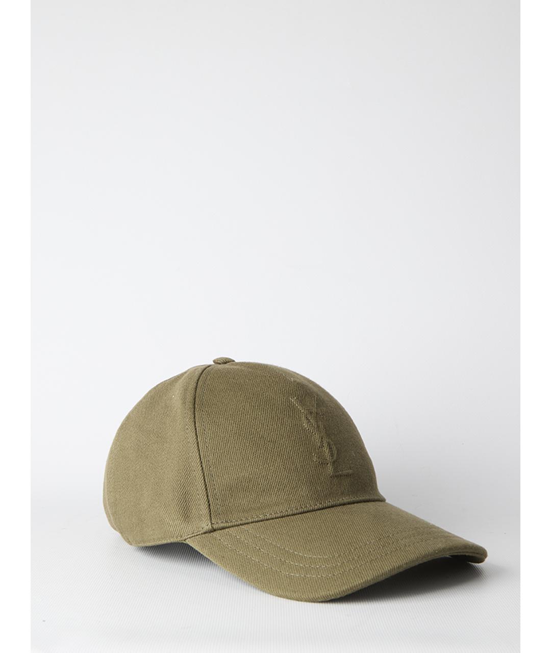 SAINT LAURENT Зеленая хлопковая кепка/бейсболка, фото 3