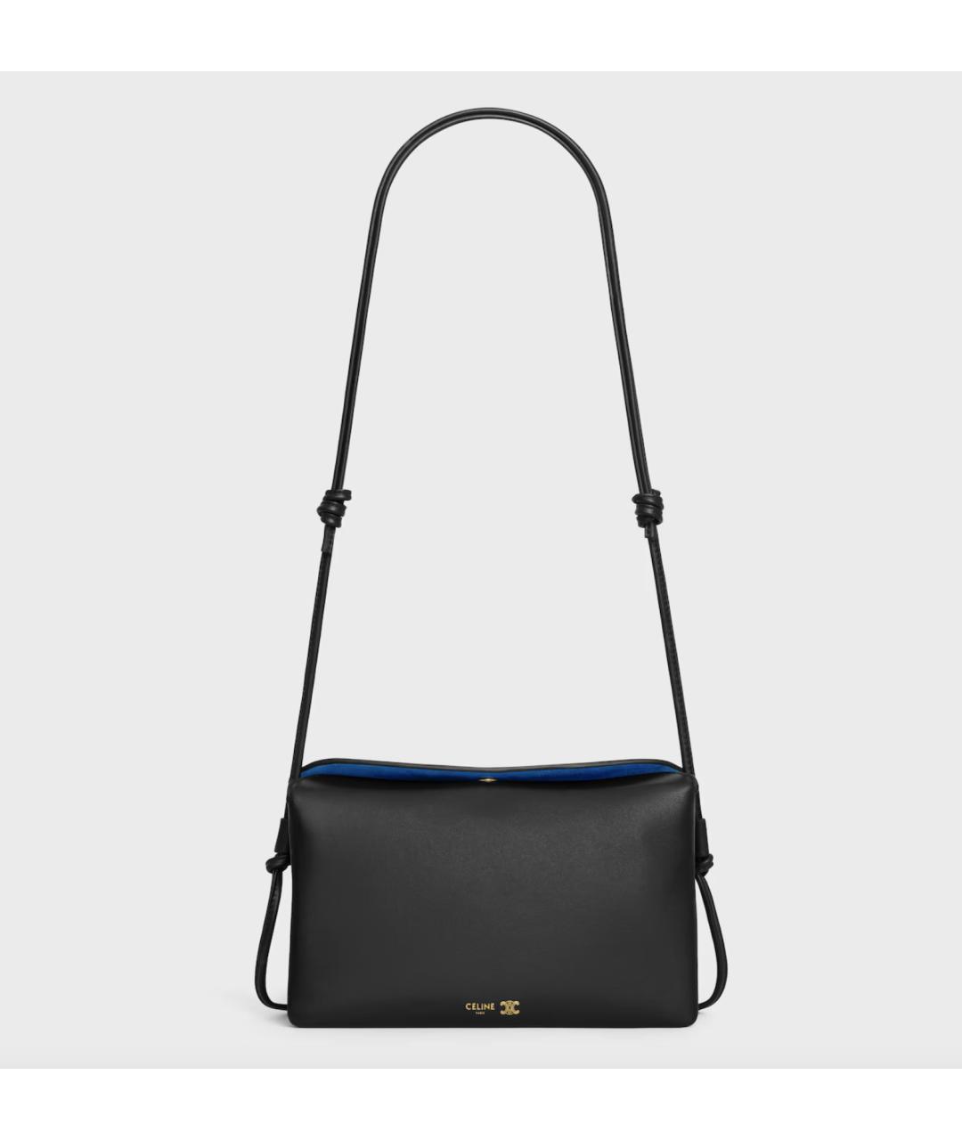 CELINE Черная кожаная сумка через плечо, фото 3