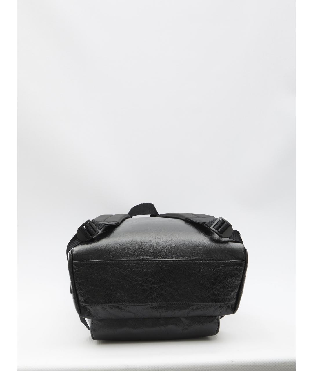 BALENCIAGA Черный кожаный рюкзак, фото 3