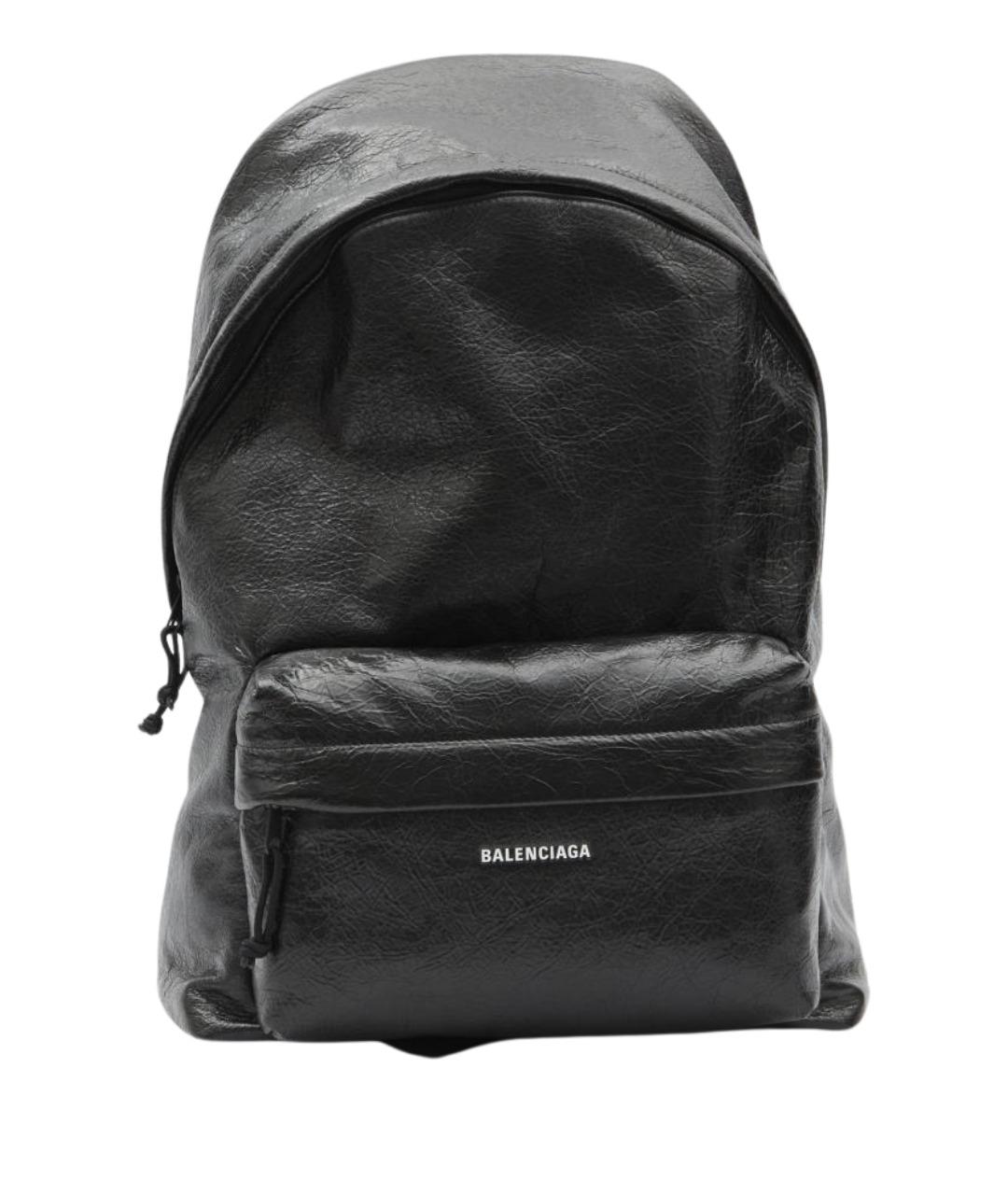 BALENCIAGA Черный кожаный рюкзак, фото 1