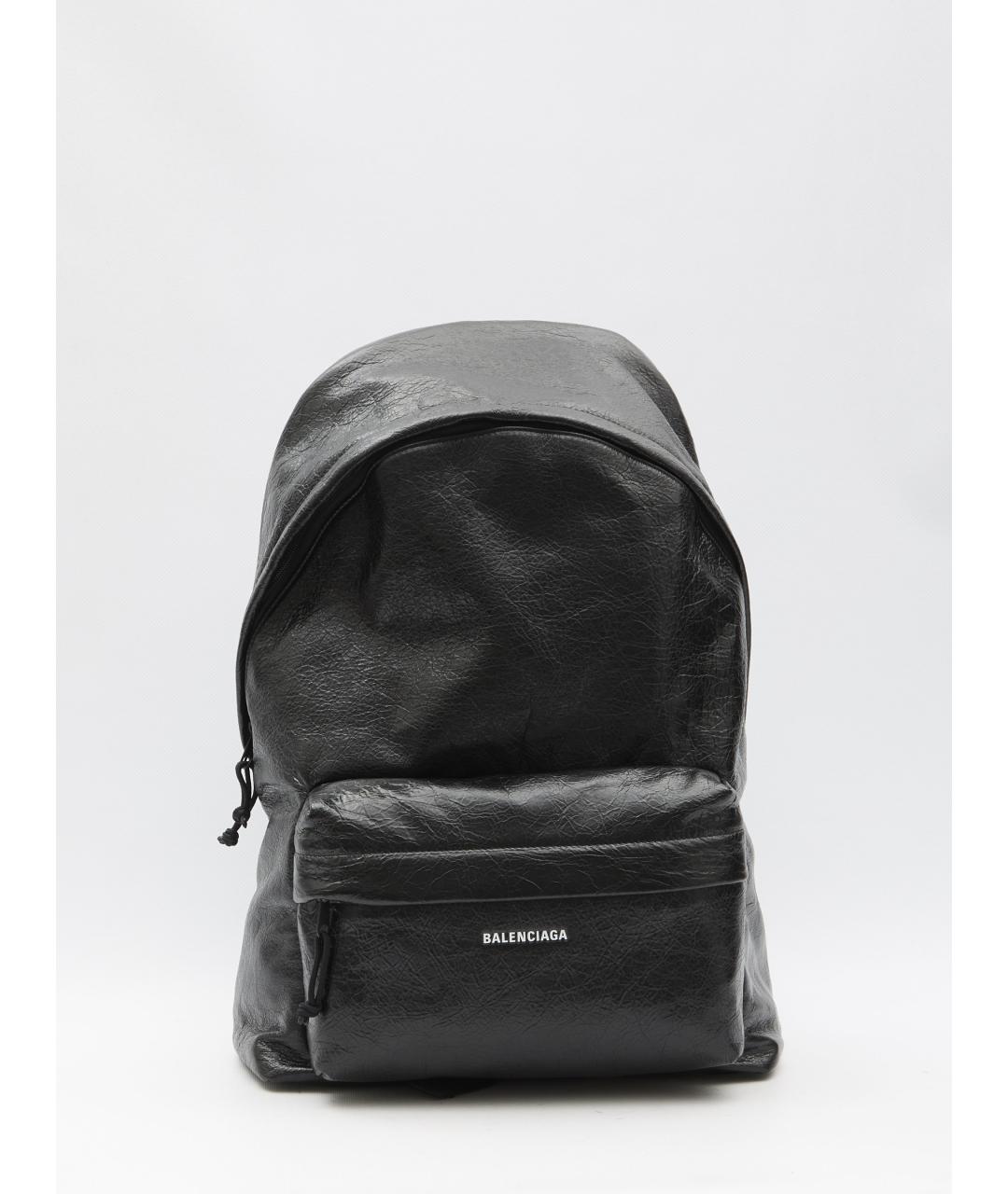 BALENCIAGA Черный кожаный рюкзак, фото 5