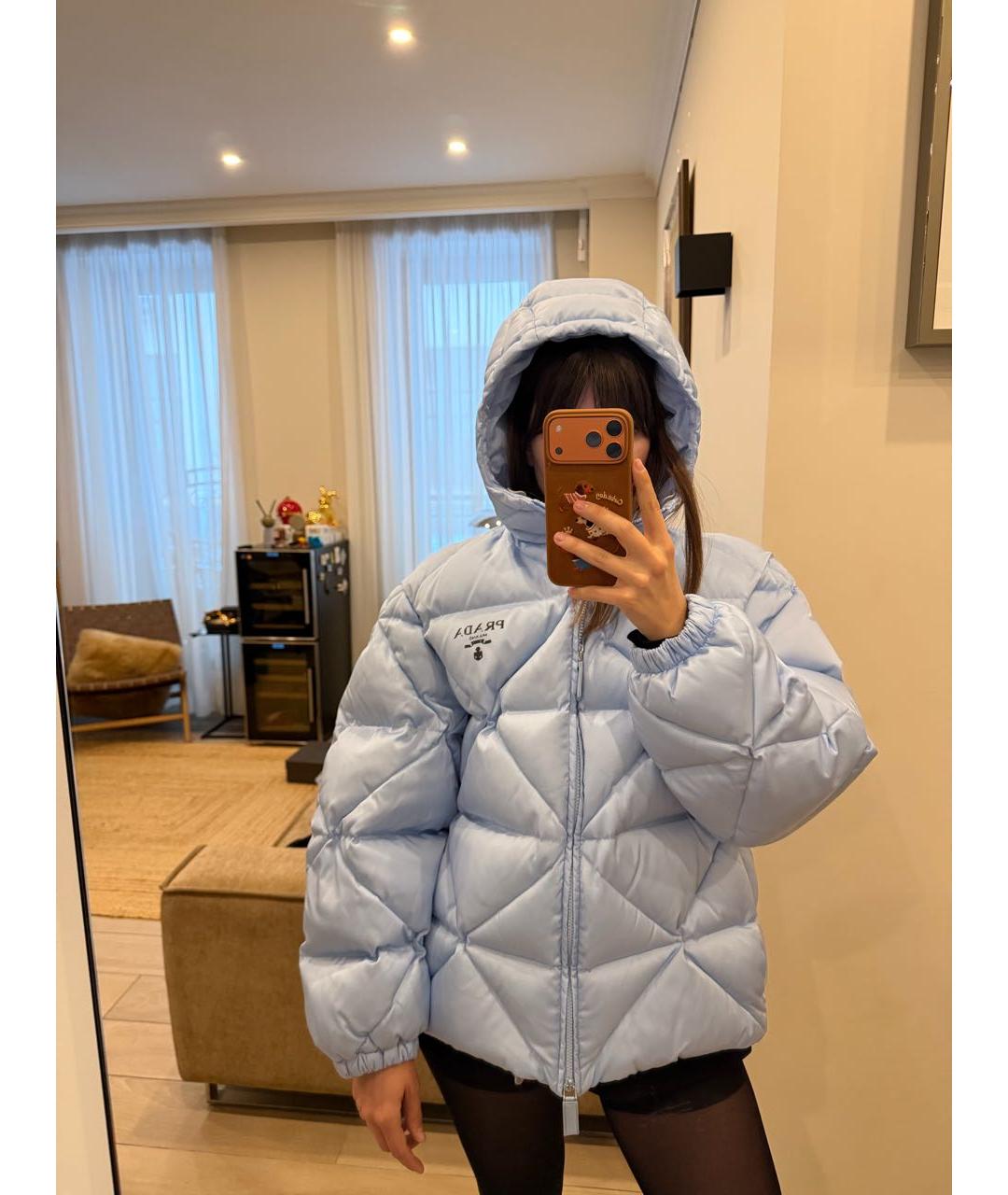 PRADA Голубой пуховик, фото 4