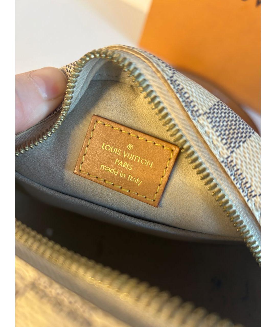 LOUIS VUITTON Бежевая кожаная сумка через плечо, фото 5