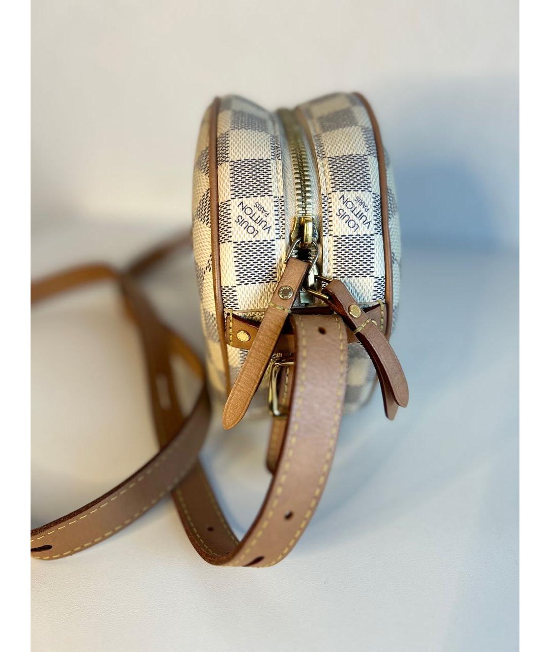 LOUIS VUITTON Бежевая кожаная сумка через плечо, фото 3