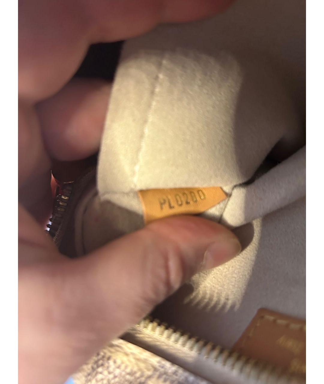 LOUIS VUITTON Бежевая кожаная сумка через плечо, фото 6