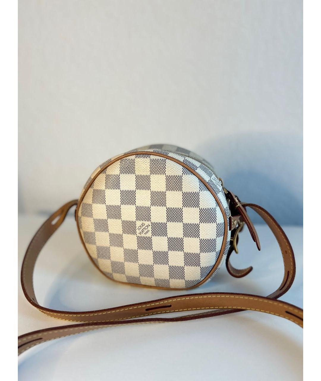 LOUIS VUITTON Бежевая кожаная сумка через плечо, фото 8