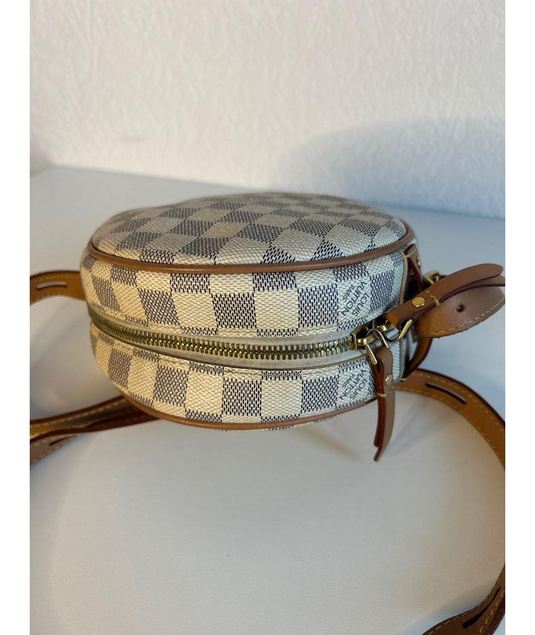 LOUIS VUITTON Бежевая кожаная сумка через плечо, фото 4