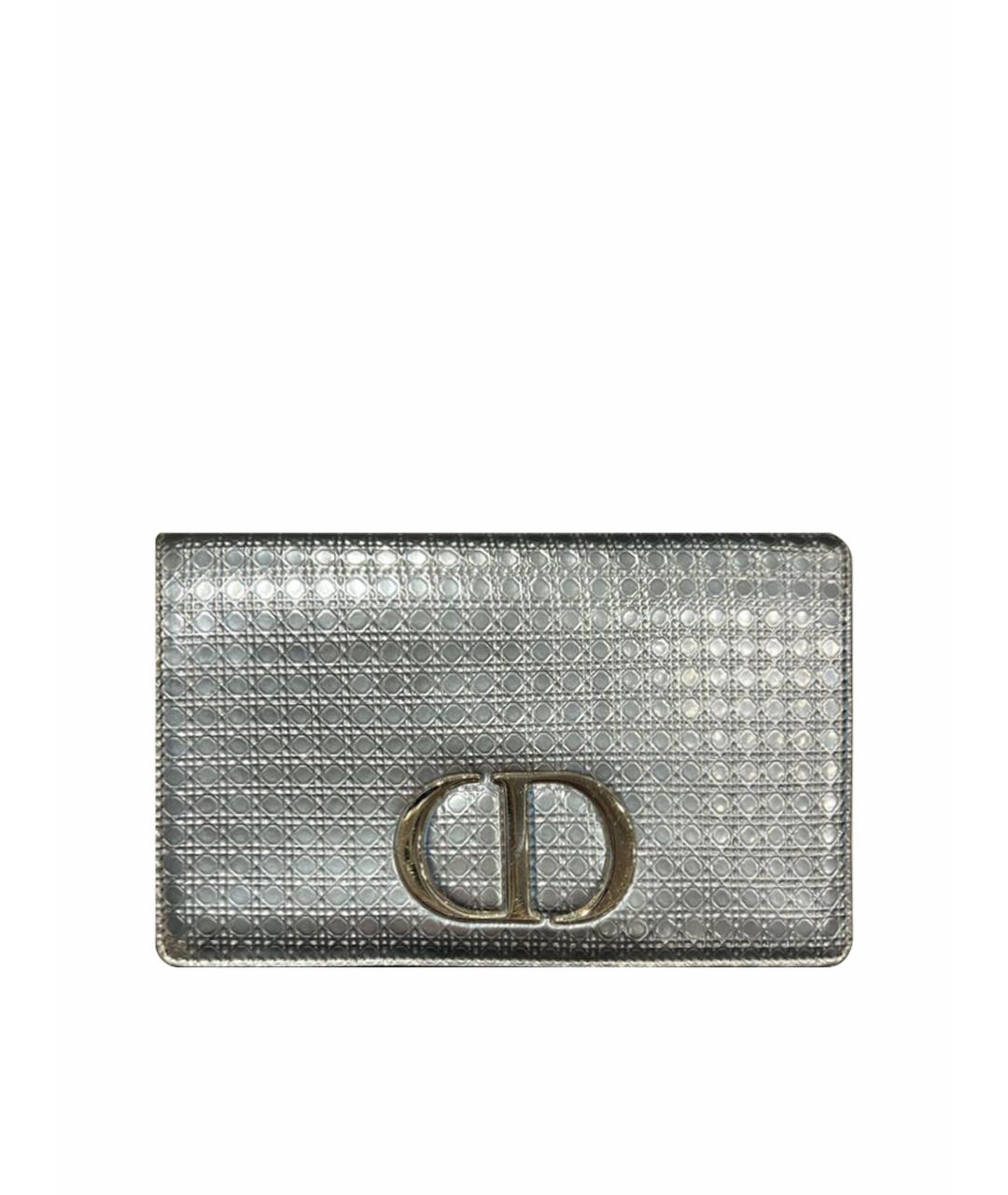 CHRISTIAN DIOR Серебряная кожаная сумка через плечо, фото 1