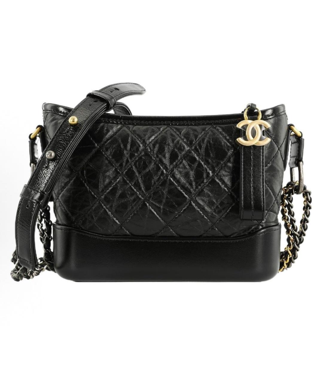 CHANEL Черная кожаная сумка через плечо, фото 8