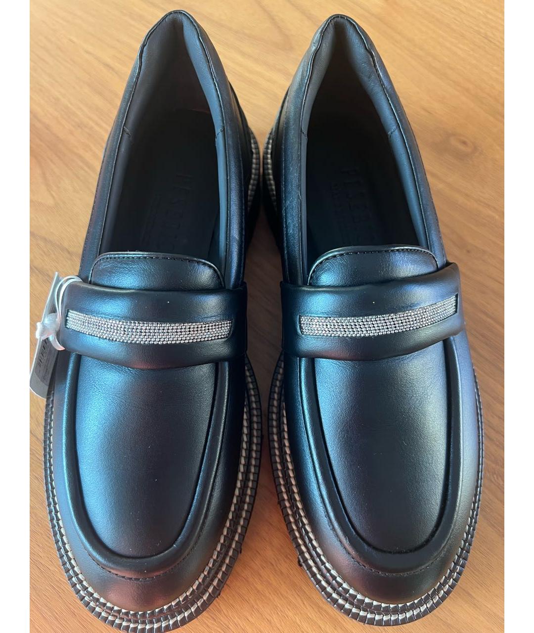 PESERICO Черные кожаные лоферы, фото 2