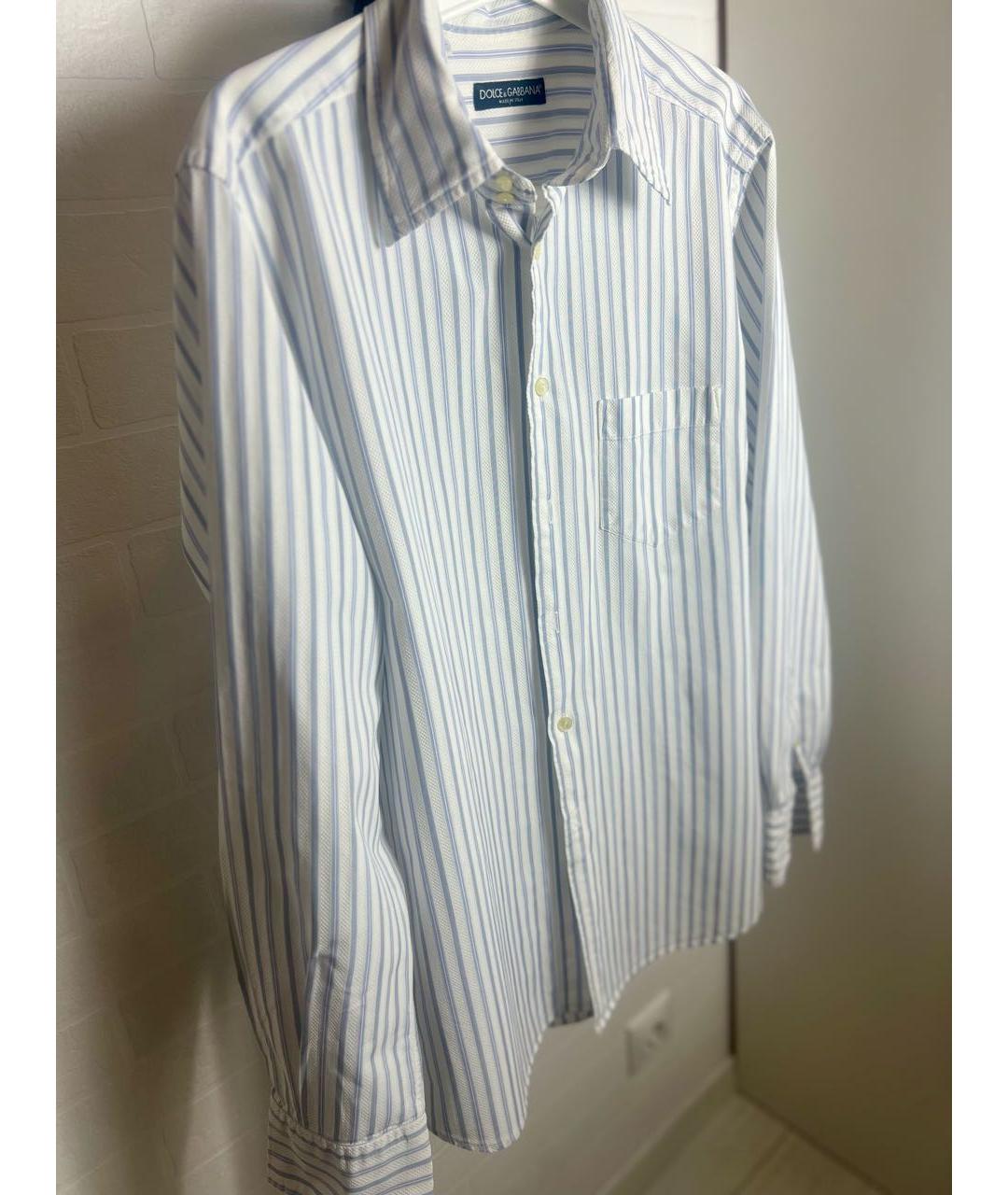 DOLCE&GABBANA Белая хлопковая классическая рубашка, фото 4