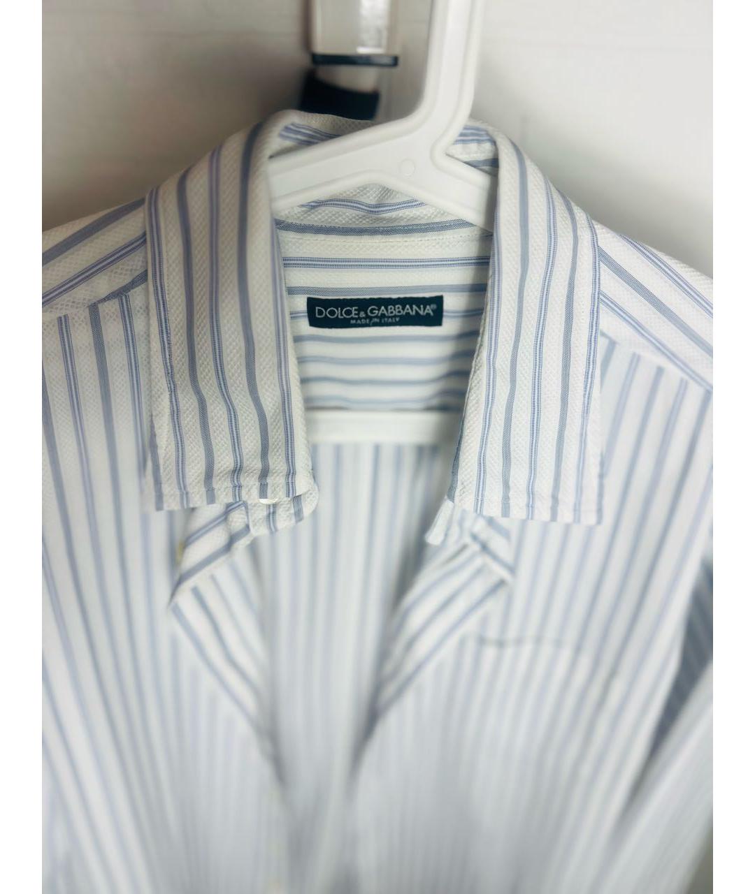 DOLCE&GABBANA Белая хлопковая классическая рубашка, фото 2