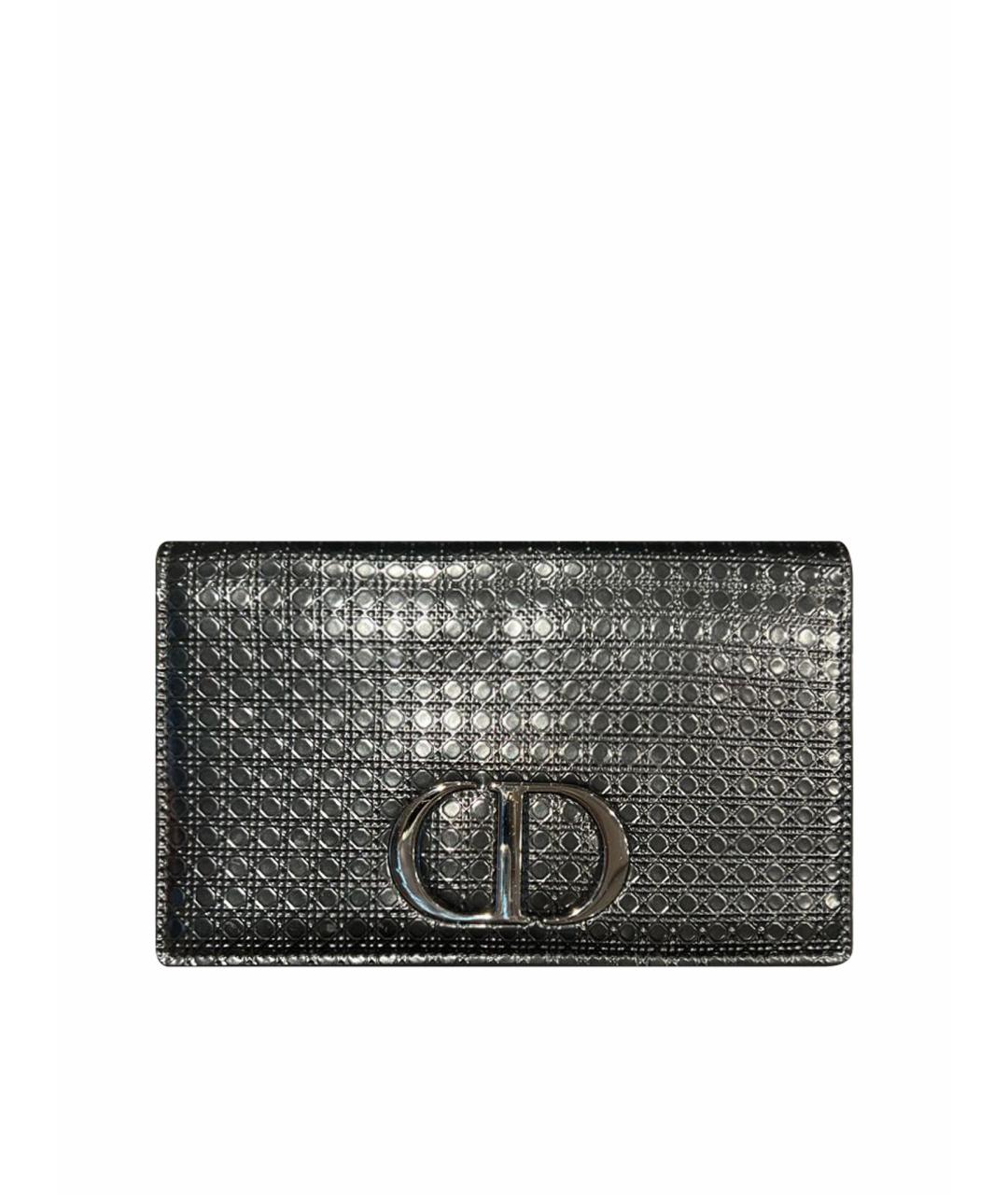 CHRISTIAN DIOR Антрацитовая сумка через плечо из лакированной кожи, фото 1