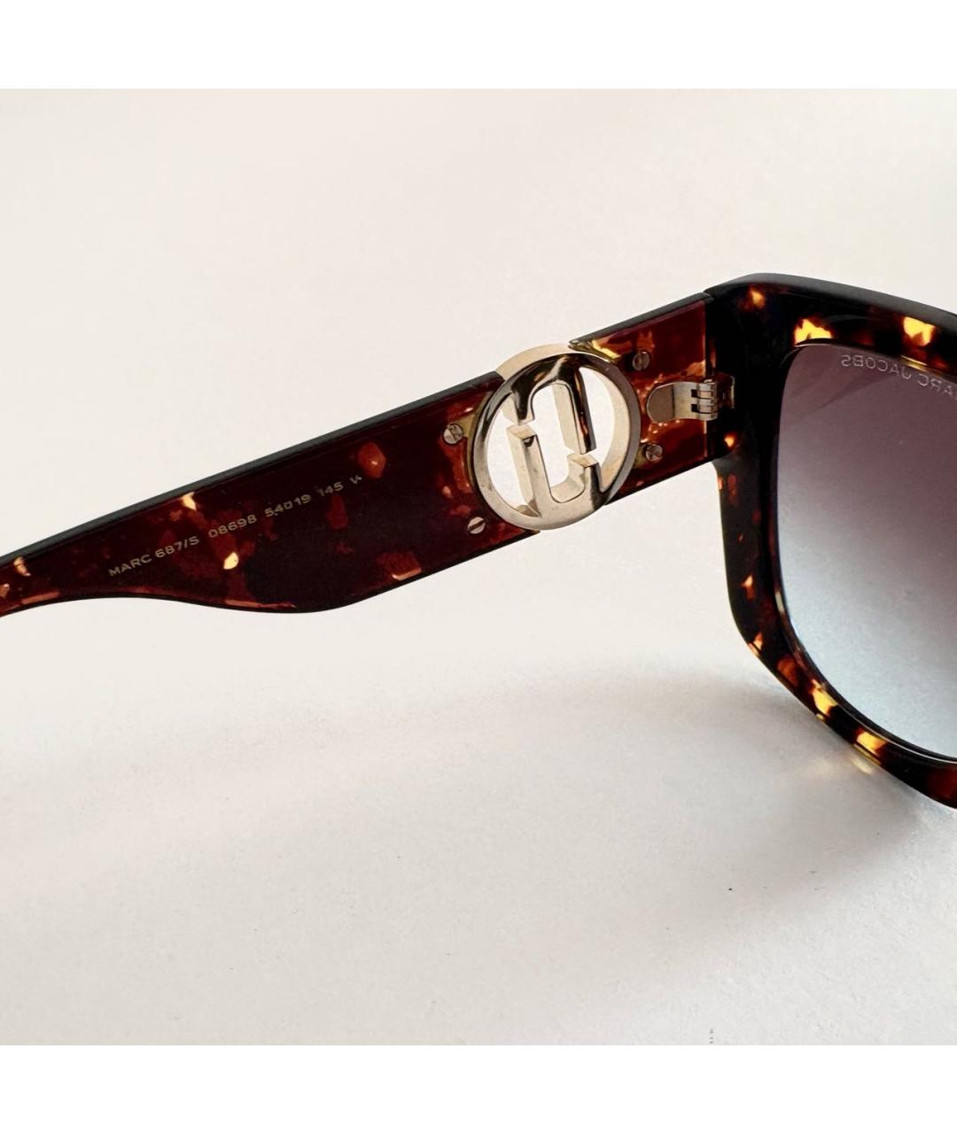 MARC JACOBS Коричневые пластиковые солнцезащитные очки, фото 8