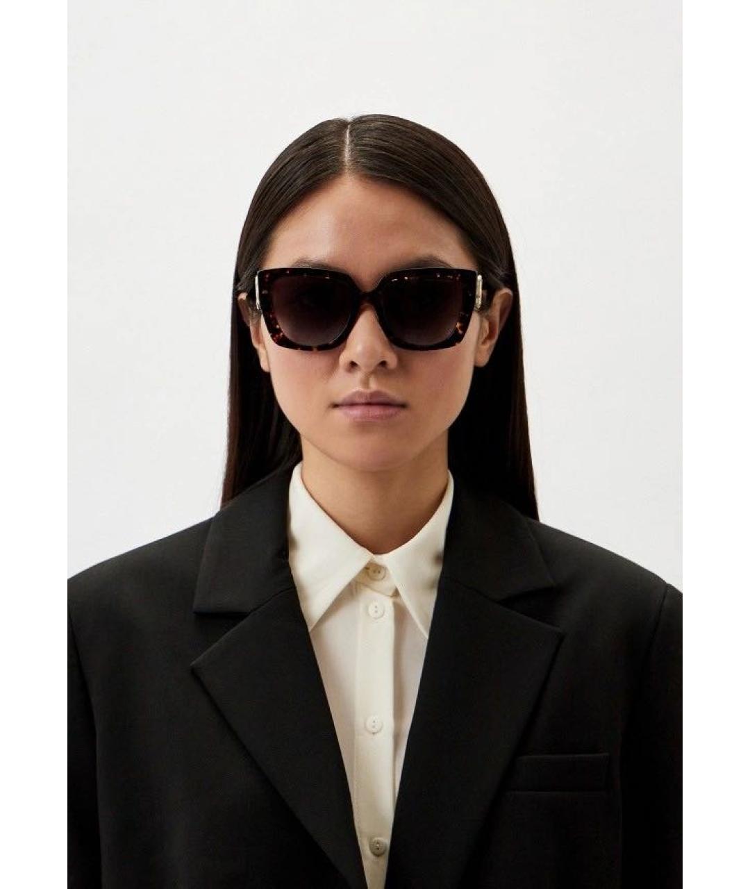 MARC JACOBS Коричневые пластиковые солнцезащитные очки, фото 2