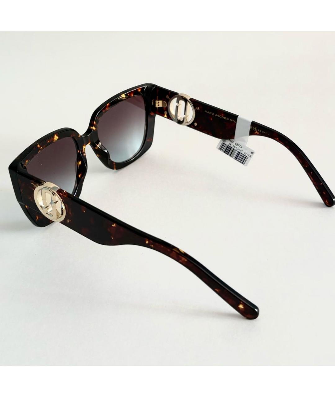 MARC JACOBS Коричневые пластиковые солнцезащитные очки, фото 7