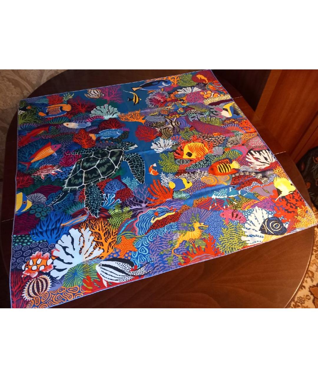 HERMES Мульти шелковый платок, фото 3