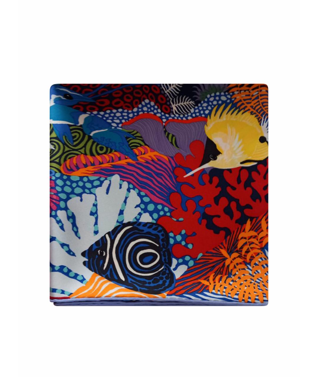 HERMES Мульти шелковый платок, фото 1