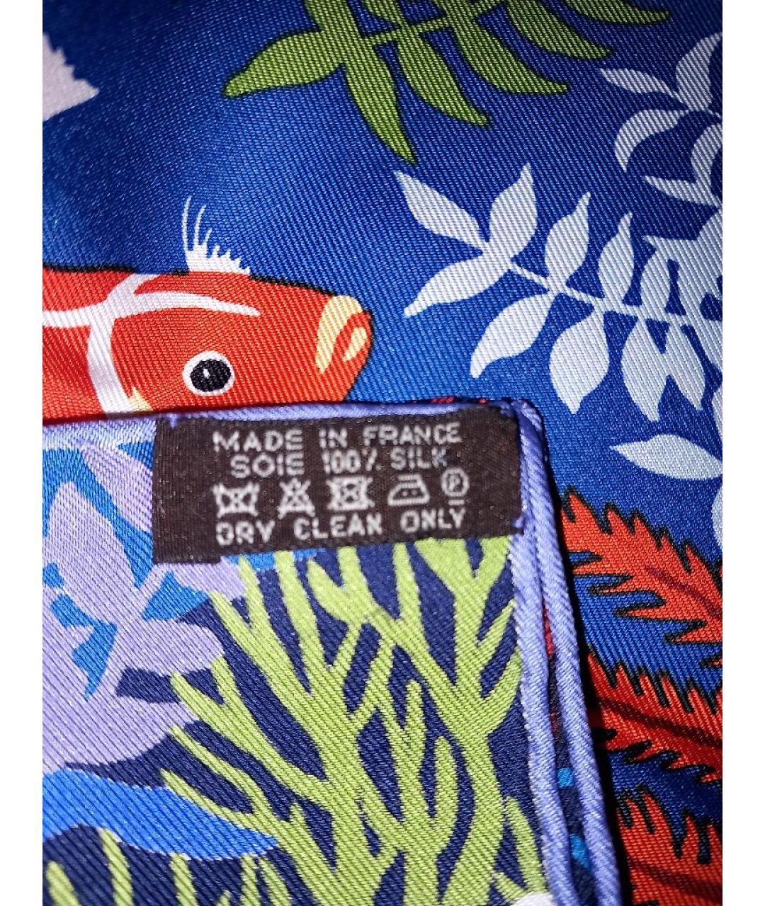 HERMES Мульти шелковый платок, фото 2