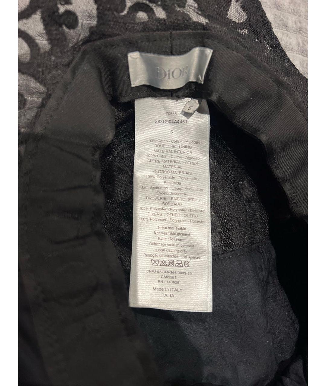 CHRISTIAN DIOR Черная хлопковая кепка/бейсболка, фото 5