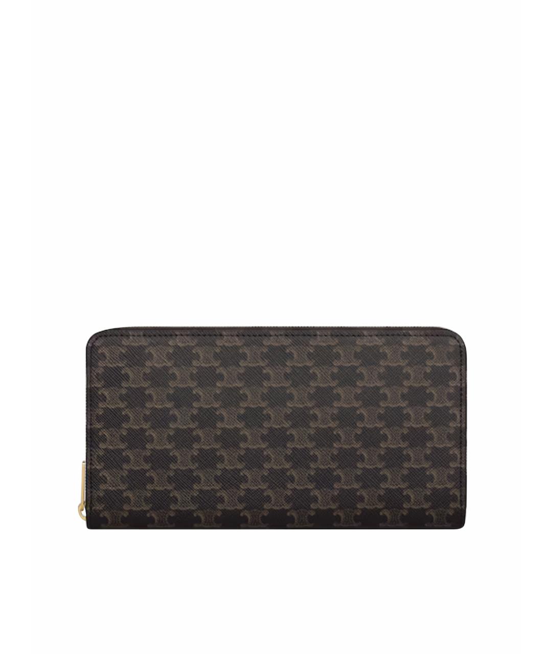 CELINE Коричневый кожаный кошелек, фото 5