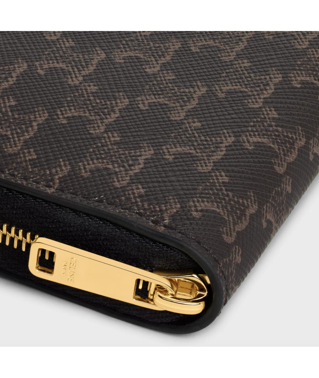 CELINE Коричневый кожаный кошелек, фото 4