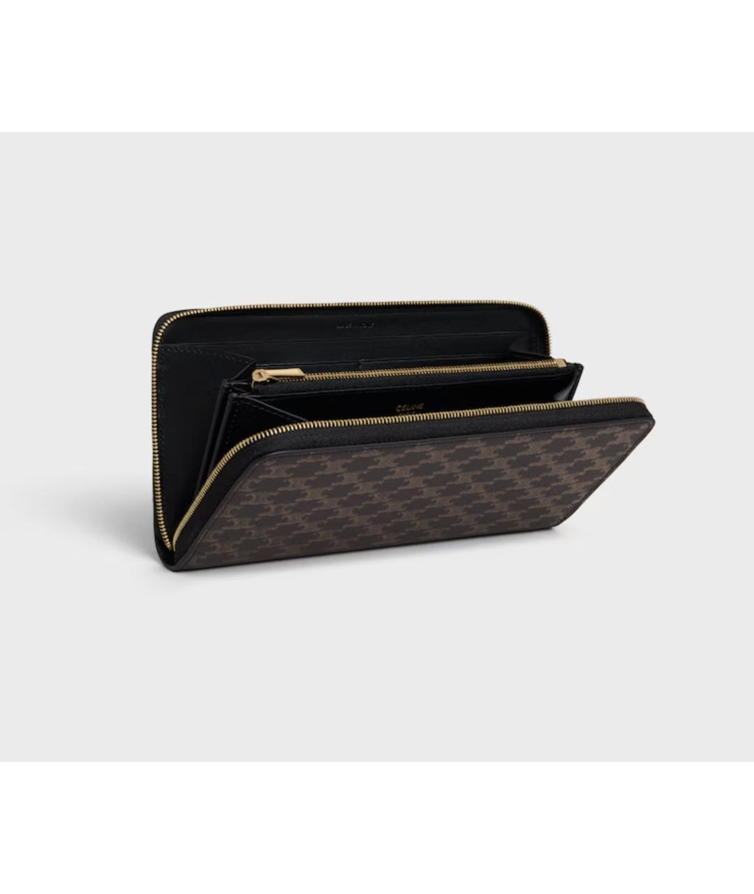 CELINE Коричневый кожаный кошелек, фото 3