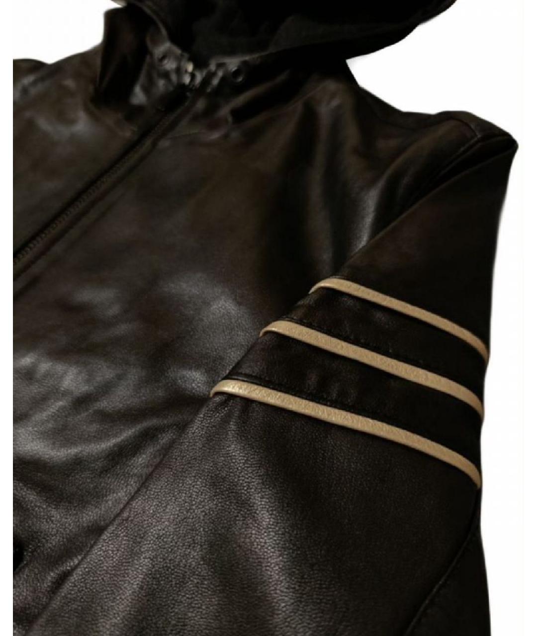 Y-3 Черная кожаная куртка, фото 3