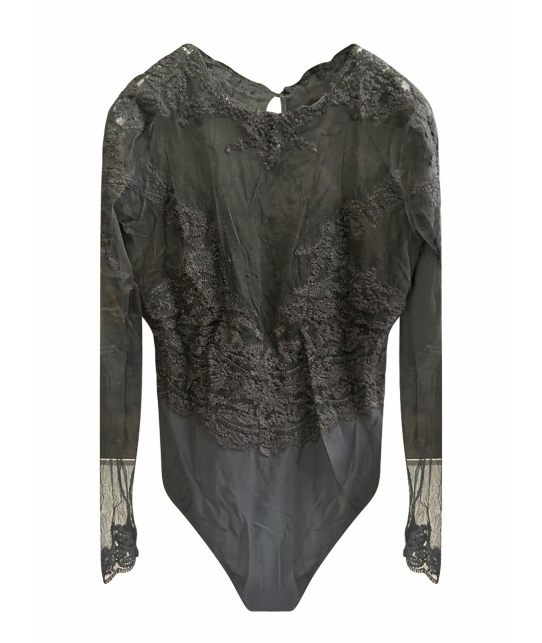 ERMANNO SCERVINO Черное кружевное боди, фото 1