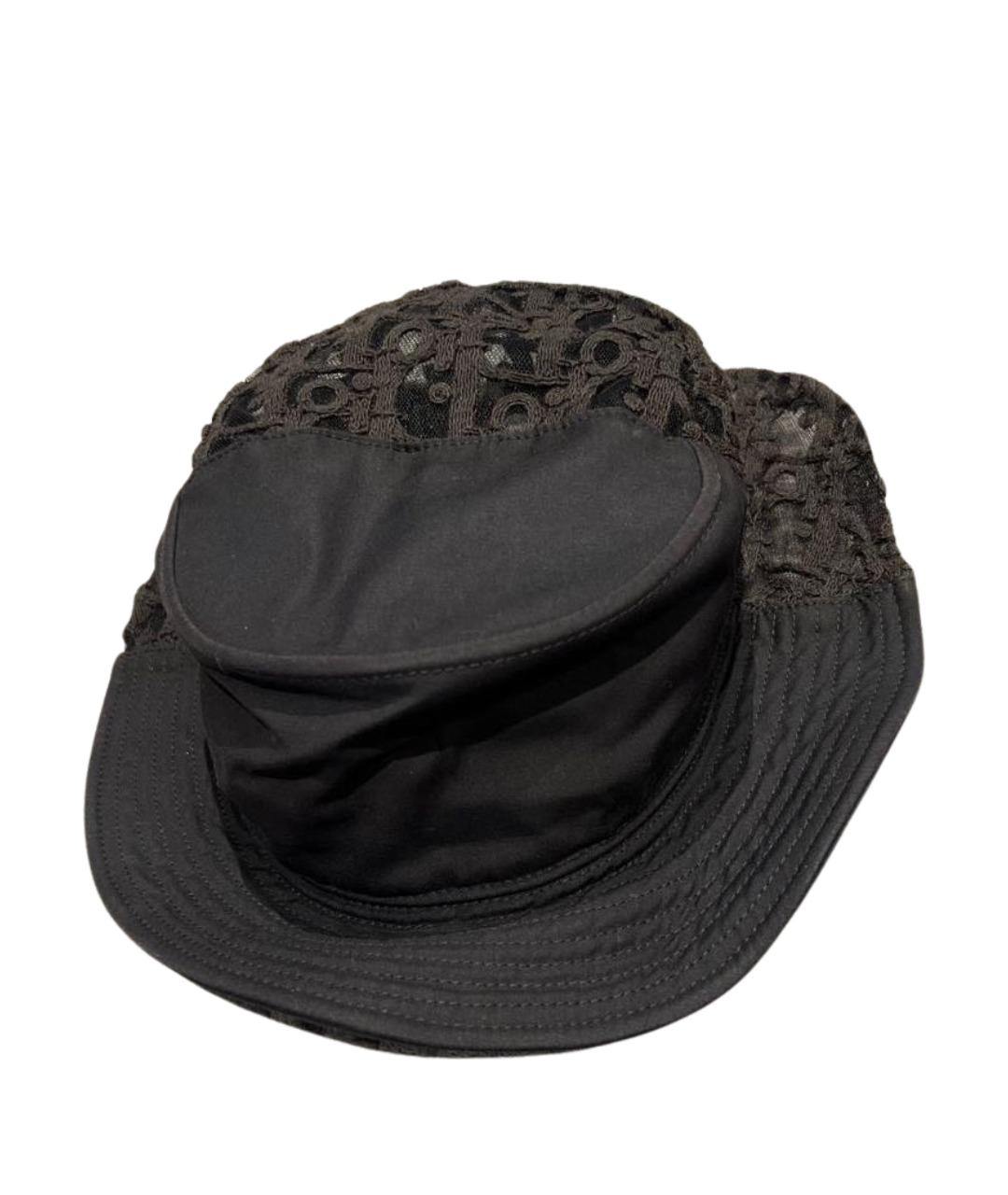 CHRISTIAN DIOR Черная хлопковая панама, фото 1
