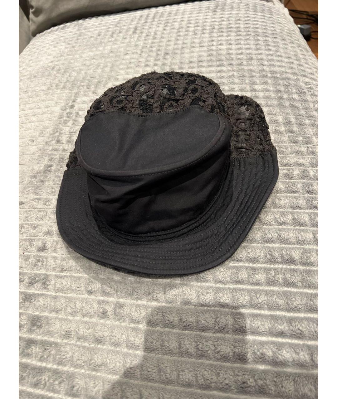 CHRISTIAN DIOR Черная хлопковая панама, фото 6