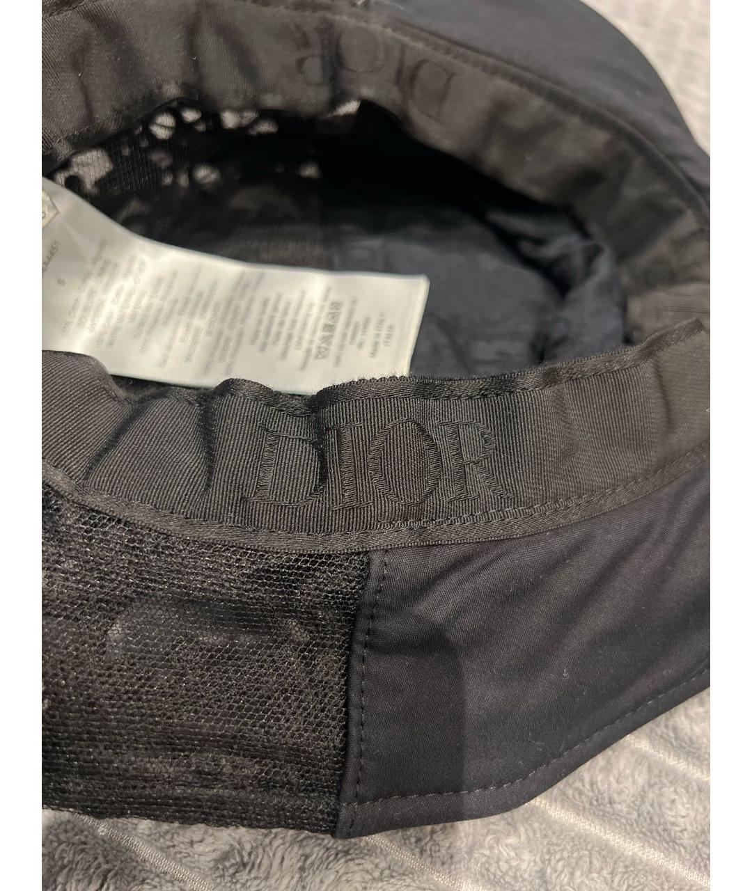 CHRISTIAN DIOR Черная хлопковая панама, фото 4