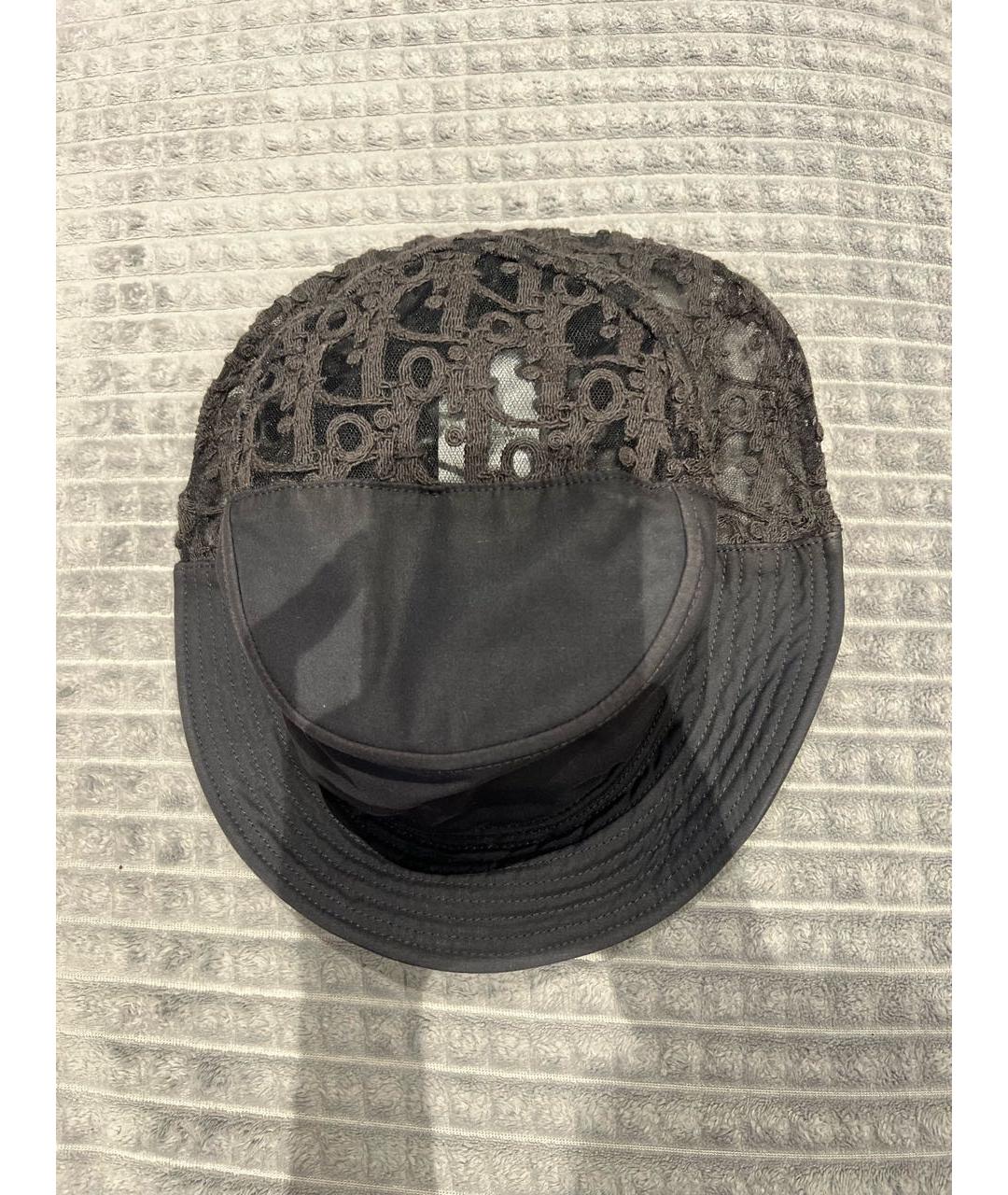 CHRISTIAN DIOR Черная хлопковая панама, фото 2