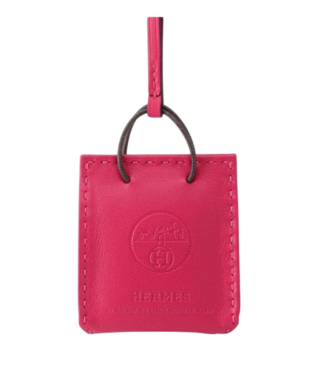 HERMES Розовый брелок, фото 1