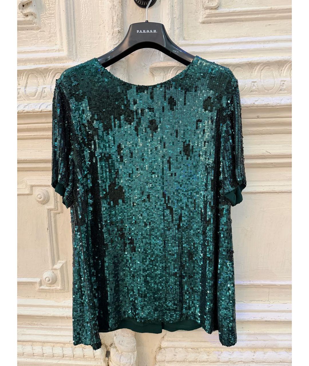P.A.R.O.S.H. Зеленая блузы, фото 5