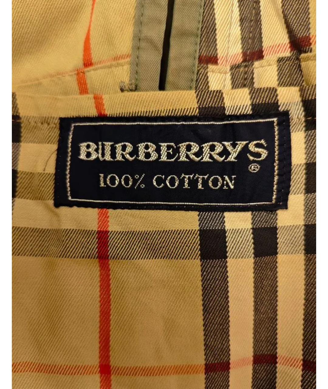 BURBERRY Зеленый тренч / плащ, фото 4