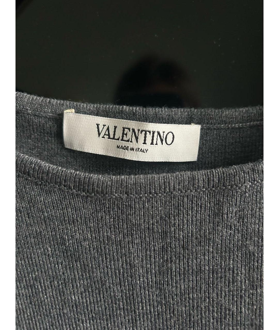 VALENTINO Антрацитовое кашемировое повседневное платье, фото 3