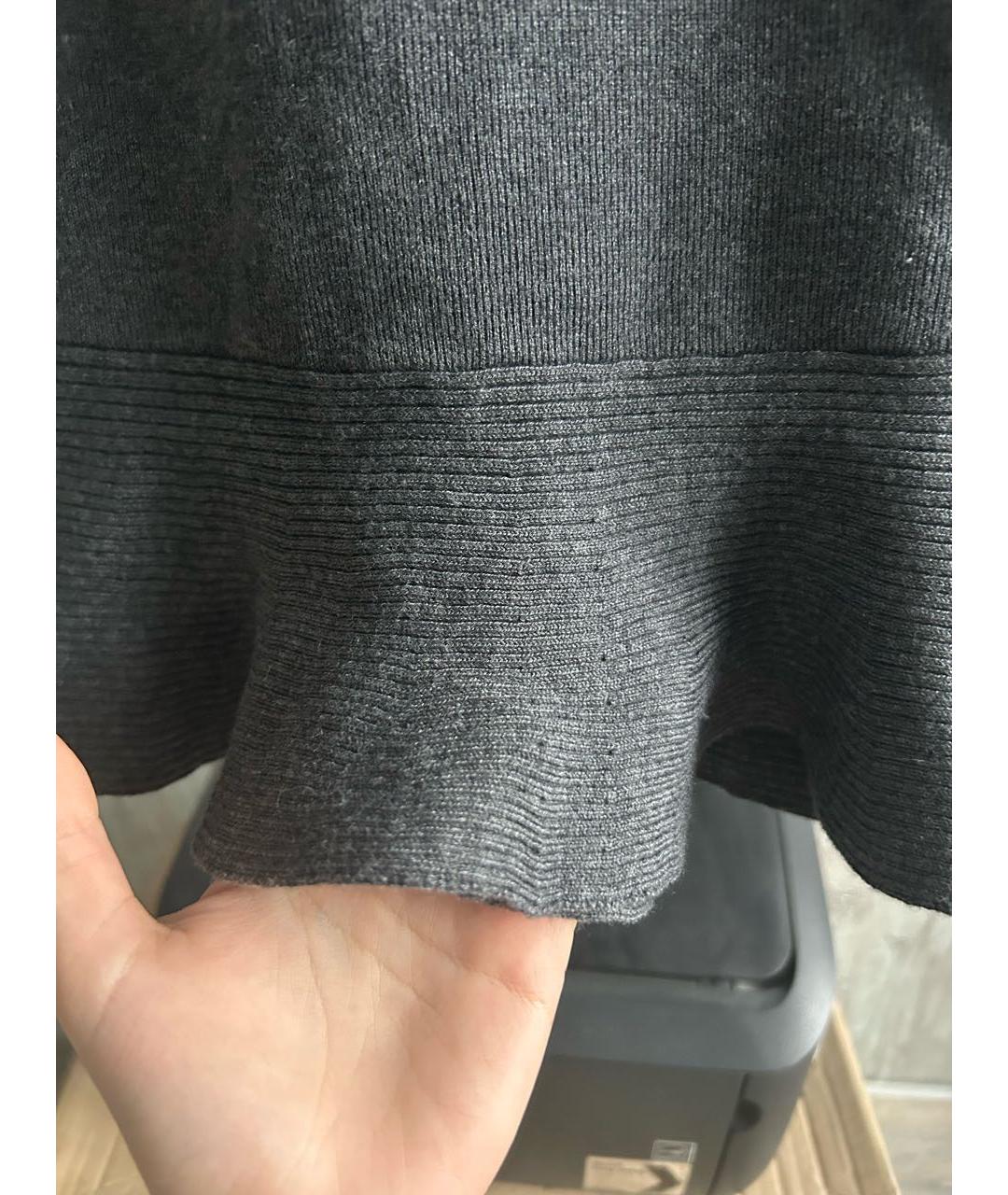 VALENTINO Антрацитовое кашемировое повседневное платье, фото 4
