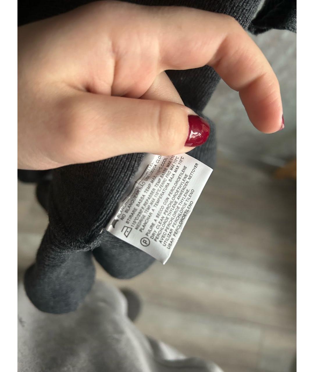 VALENTINO Антрацитовое кашемировое повседневное платье, фото 8