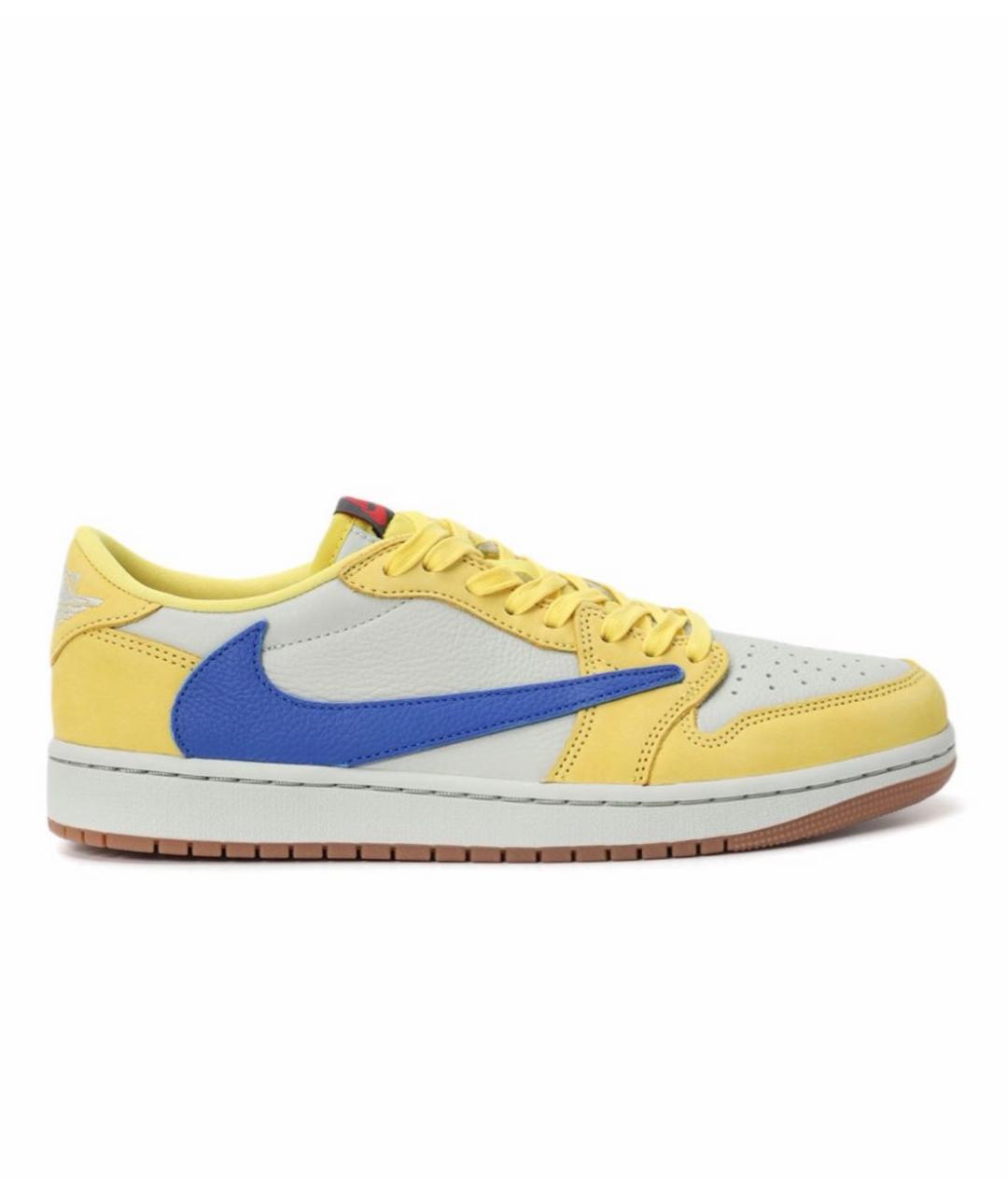 JORDAN Желтые кожаные кроссовки, фото 7