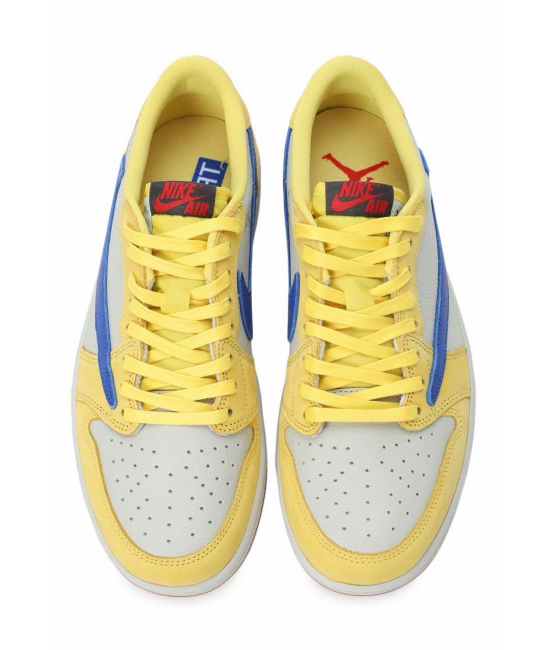 JORDAN Желтые кожаные кроссовки, фото 5