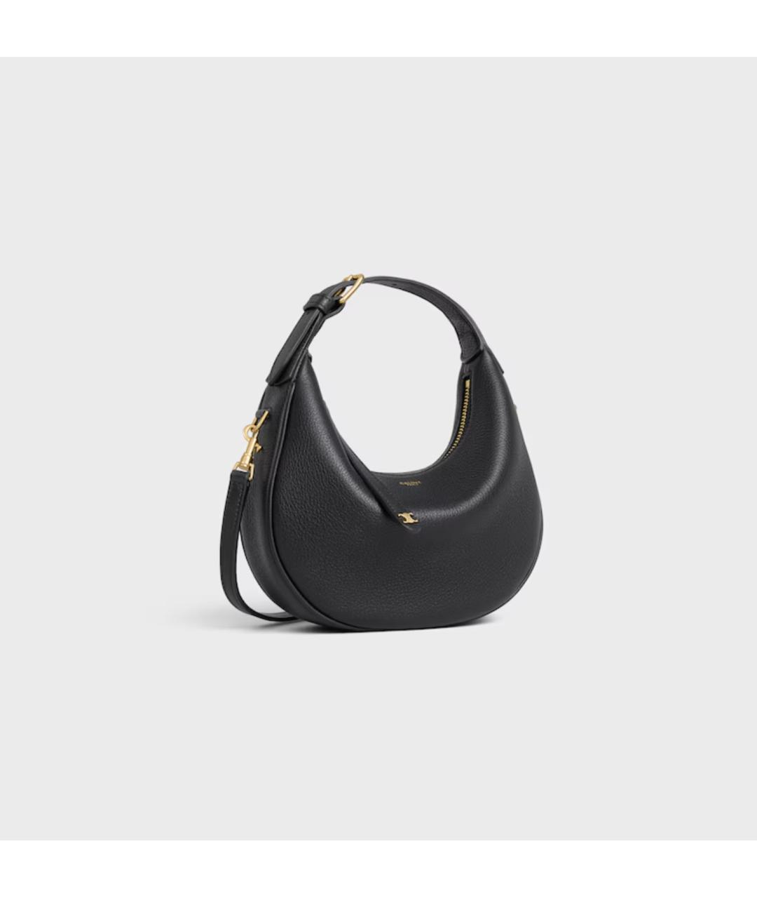 CELINE Черная кожаная сумка с короткими ручками, фото 3