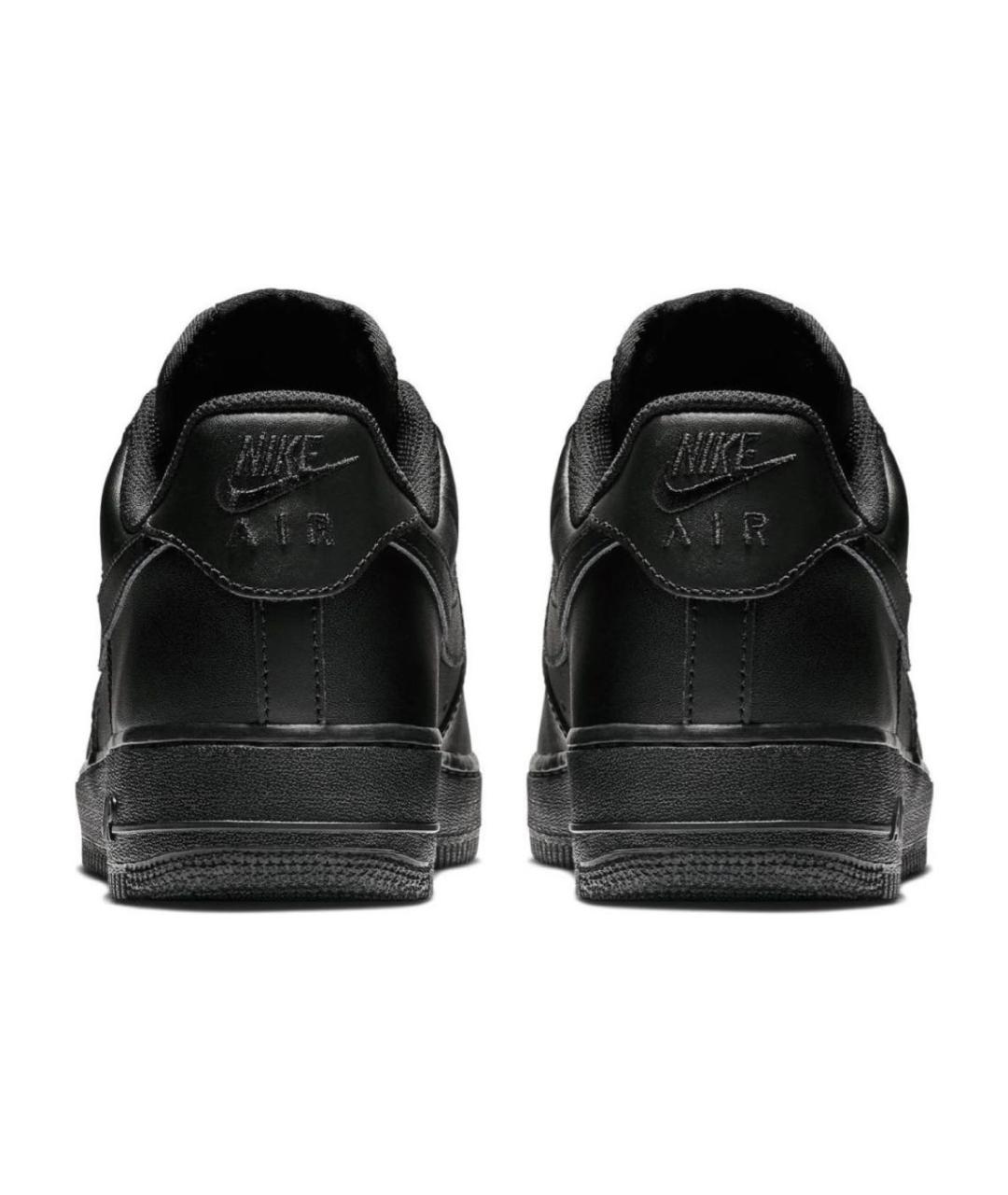 NIKE Черные кожаные низкие кроссовки / кеды, фото 3