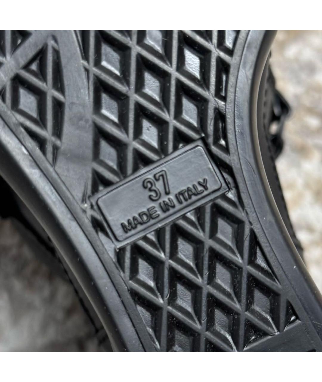 GIUSEPPE ZANOTTI DESIGN Черные кожаные кеды, фото 8